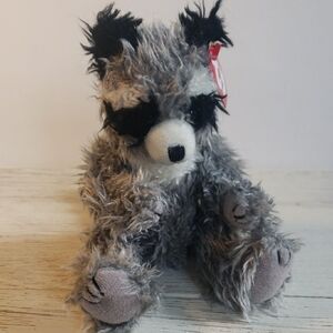 Ty Attic Treasures Collection 8" Jointed Plush Raccoon W/Gray Fur